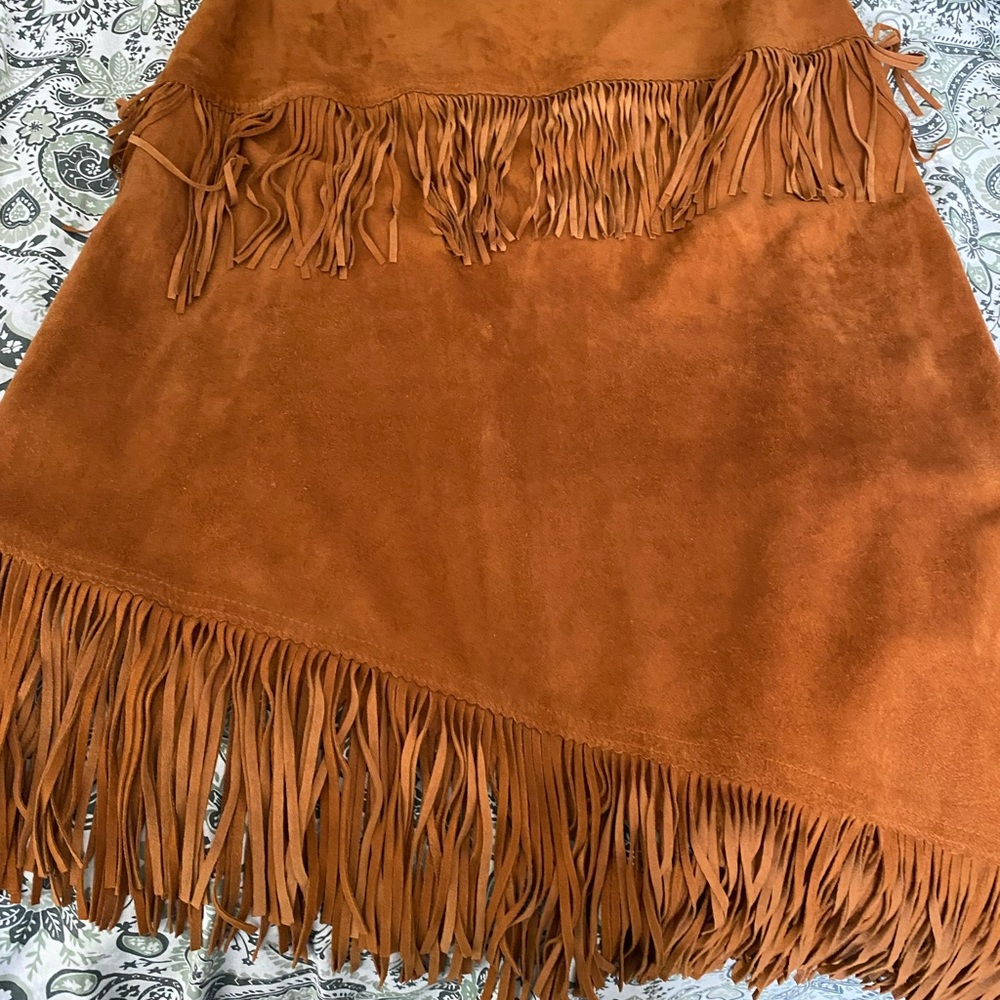 Escada Sport Suede Skirt in Warm Brown/cognac colour